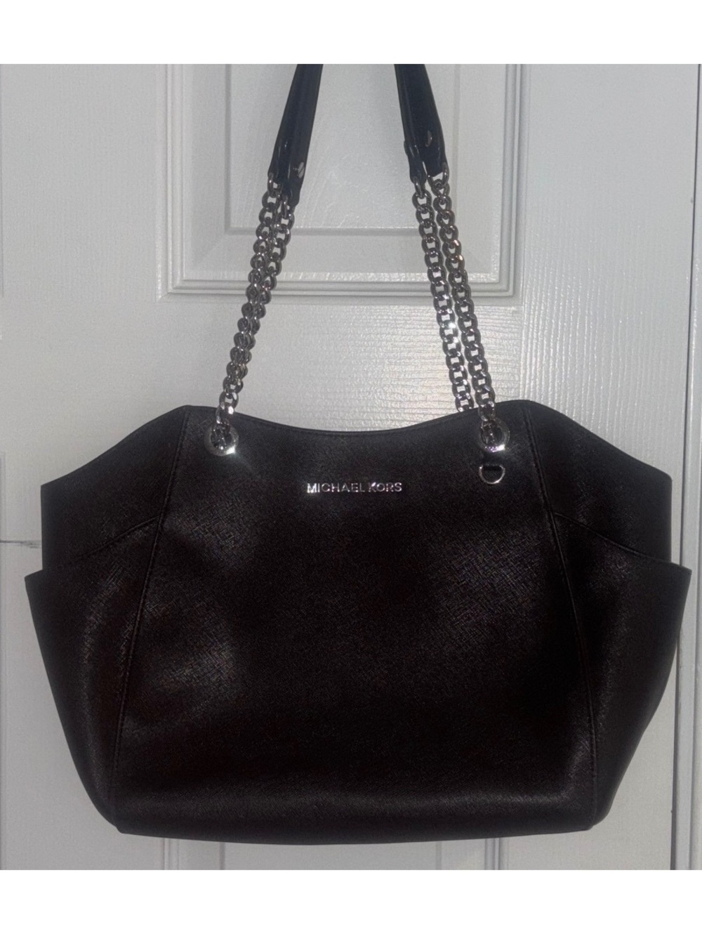 Michael Kors Black Saffiano Leather Shoulder Tote Bag